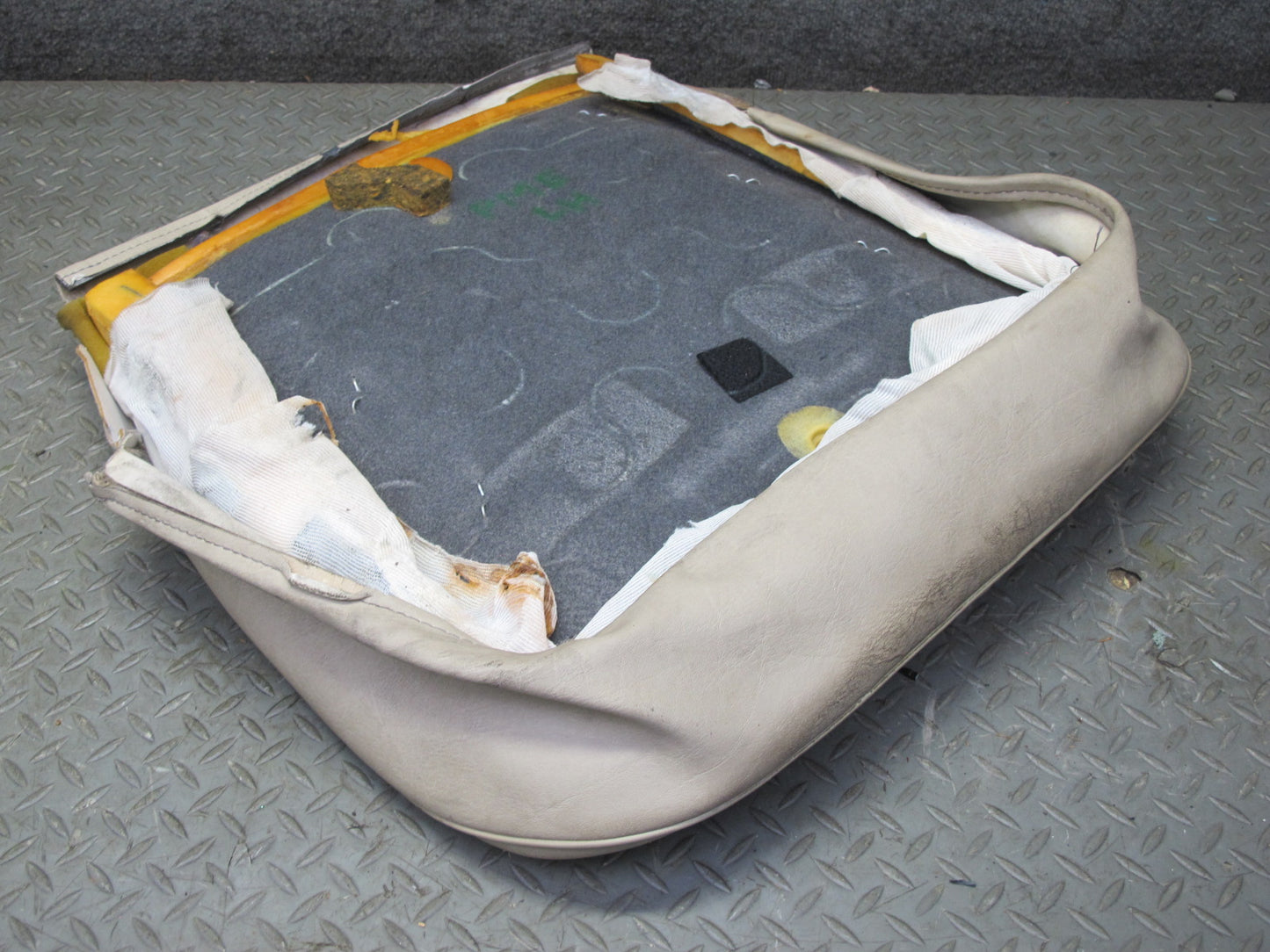 90-95 Mercedes W124 300D Front Left Seat Lower Leather Cushion Beige OEM