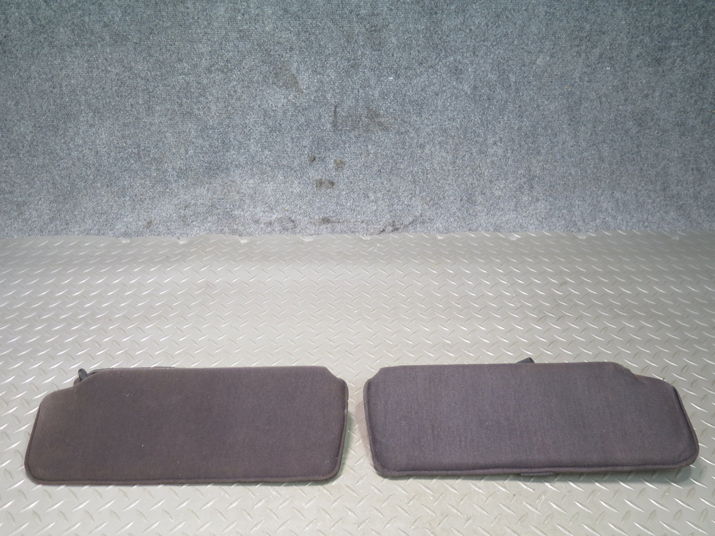 84-85 Chevrolet Corvette C4 Coupe Front Left & Right Sun Visor w Mount Set OEM