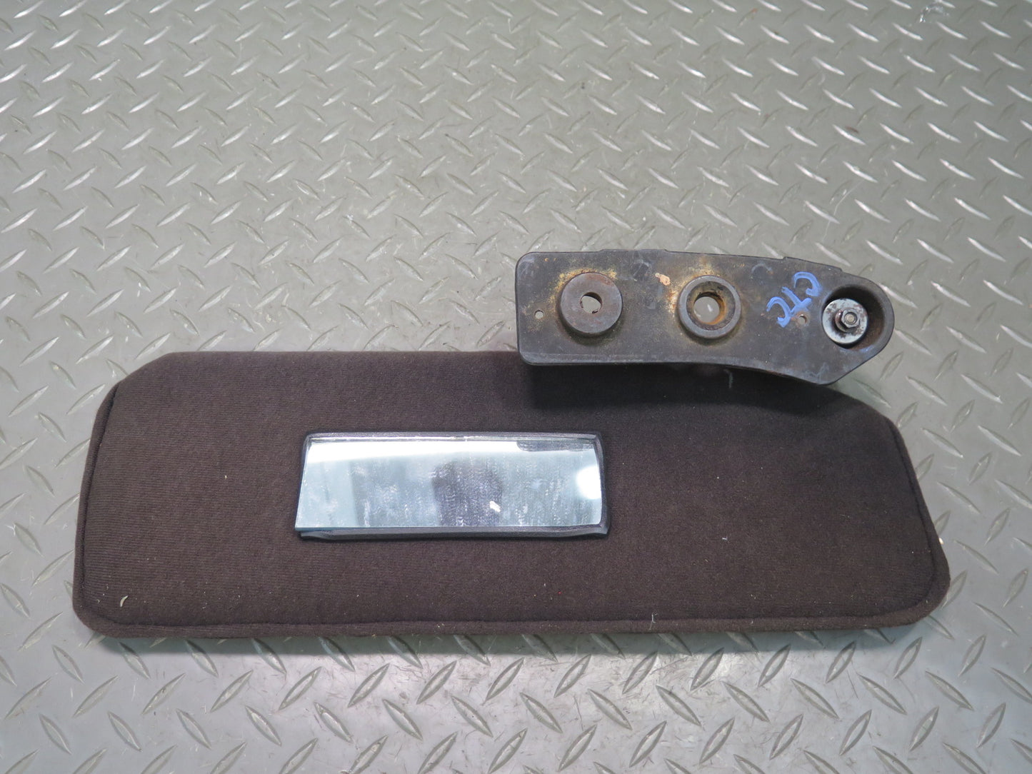 84-85 Chevrolet Corvette C4 Coupe Front Left & Right Sun Visor w Mount Set OEM