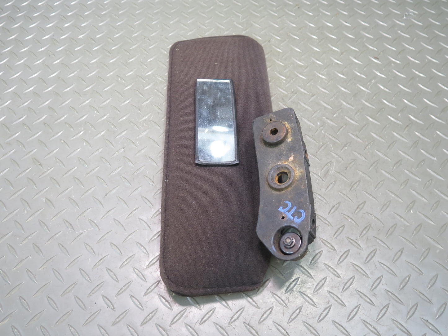 84-85 Chevrolet Corvette C4 Coupe Front Left & Right Sun Visor w Mount Set OEM