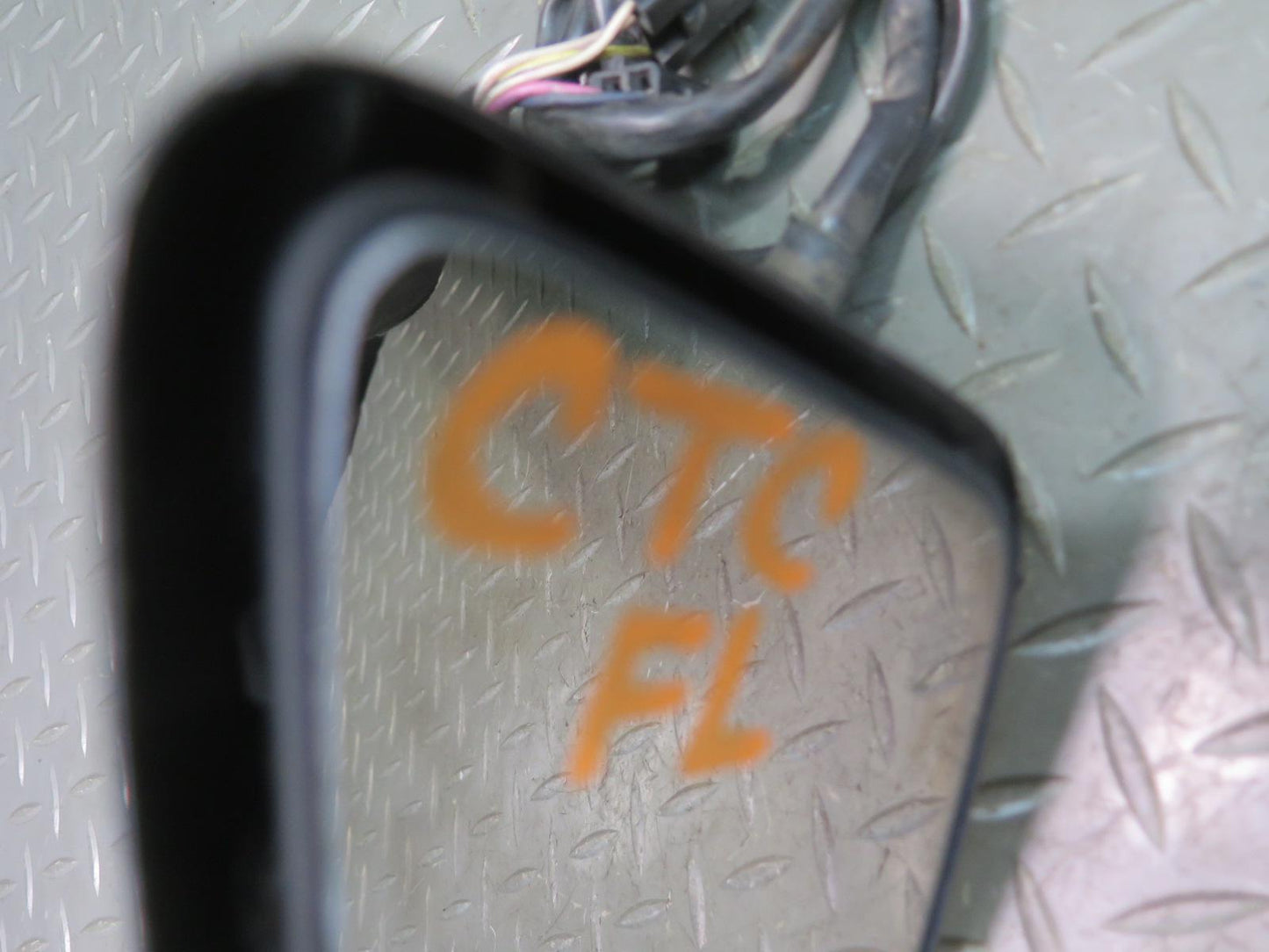 84-87 Chevrolet Corvette C4 Left Door Heated Side View Power Mirror Black OEM