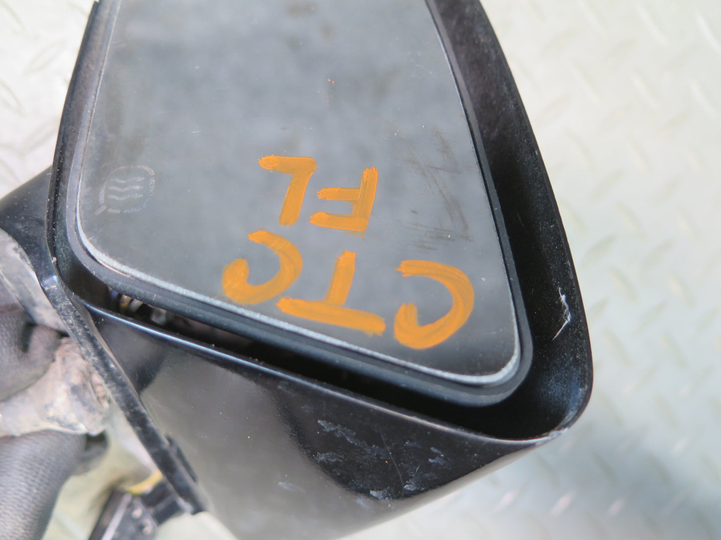 84-87 Chevrolet Corvette C4 Left Door Heated Side View Power Mirror Black OEM