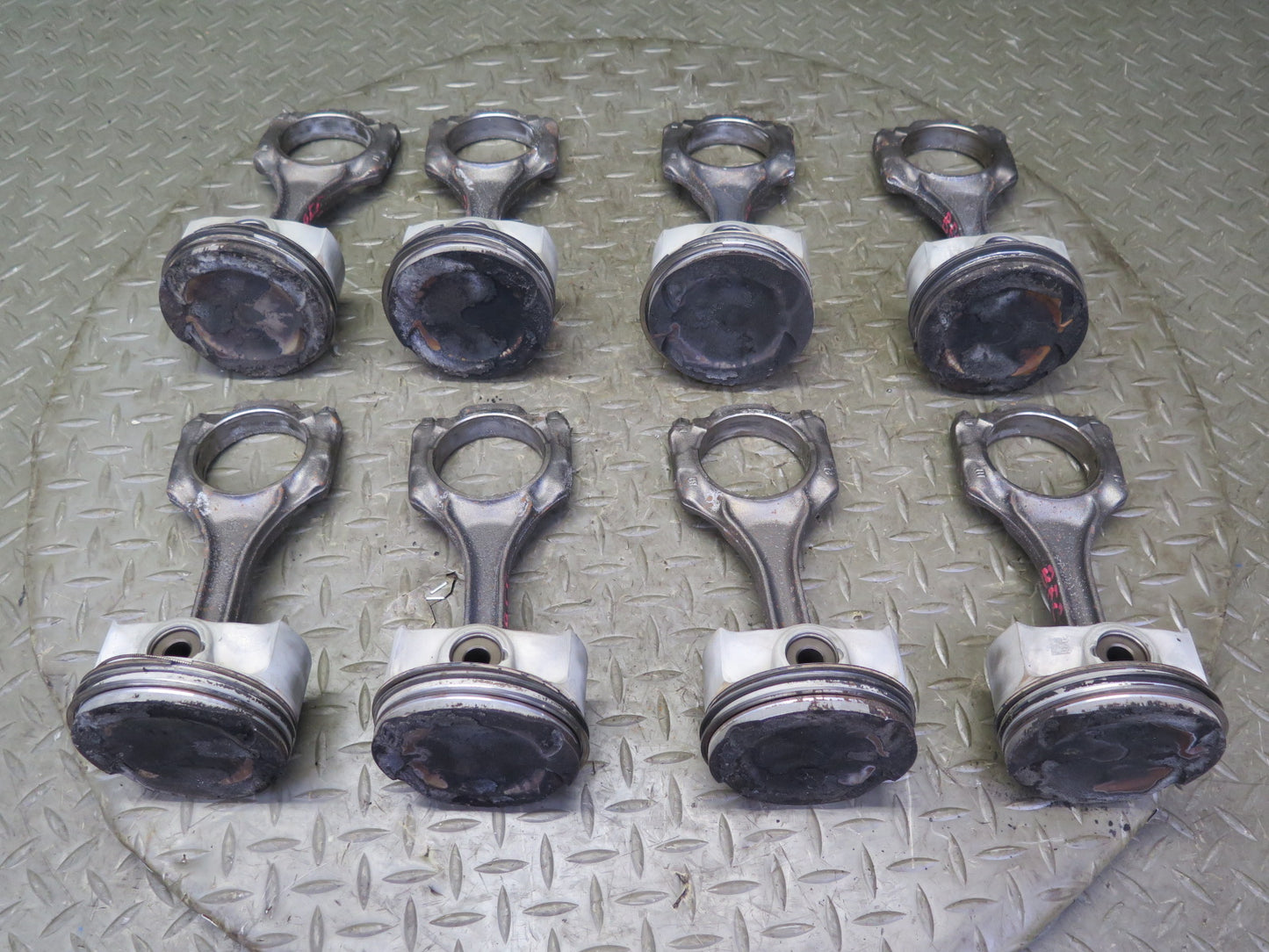 12-13 BMW F10 F12 F13 550i N63 4.4L Set of 8 Engine Piston Connecting Rod OEM