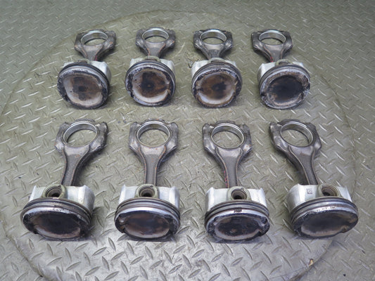2010-2014 BMW E71 X6M 4.4L S63 Engine Piston Connecting Rod Set of 8 86k Miles