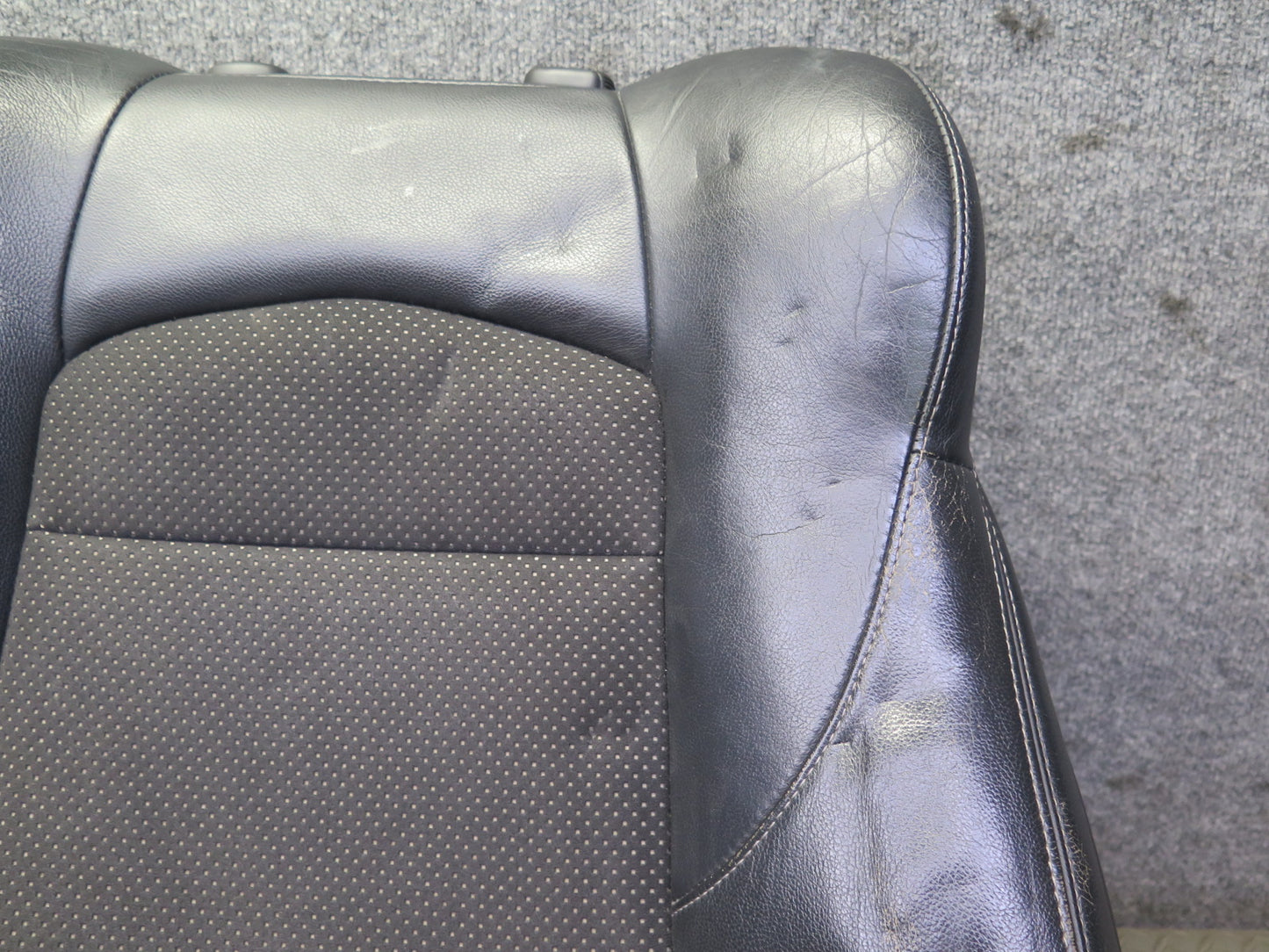 11-20 Nissan Z34 370Z Coupe Front Left Seat Upper Leather Cushion Black OEM