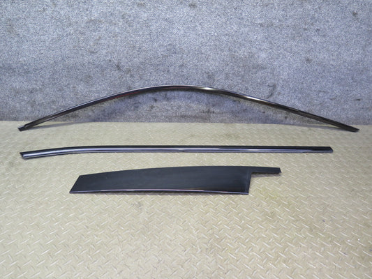 11-17 BMW F25 X3 Front Right Door Window Exterior Trim Molding Panel Set OEM
