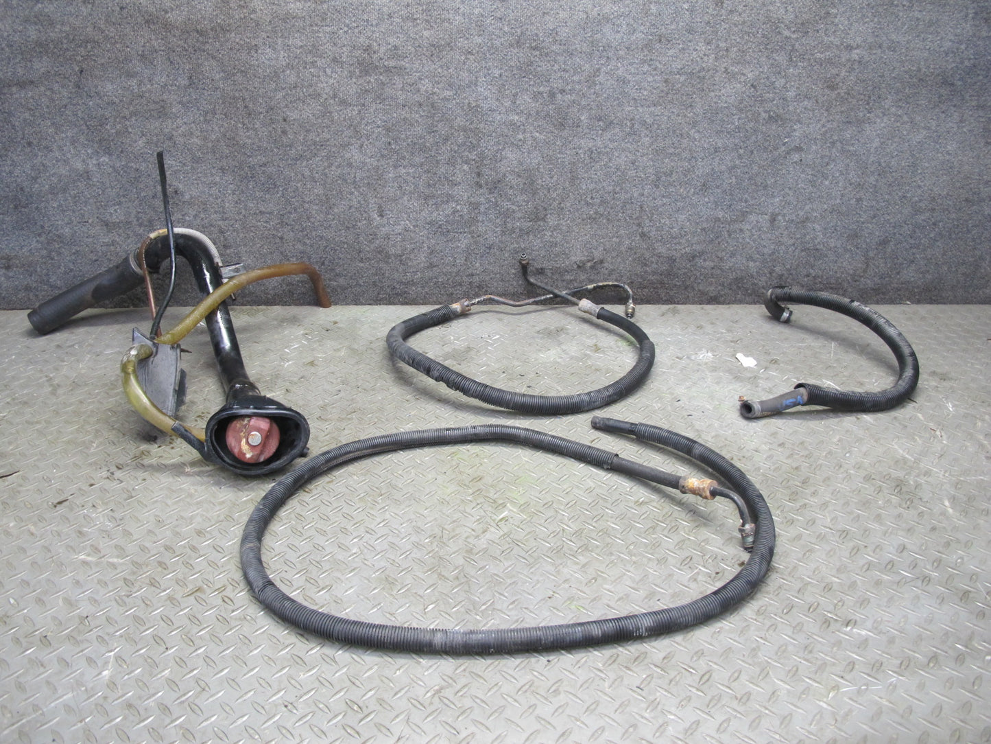 86-88 VW Scirocco MK2 Fuel Line Gas Tank Filler Neck w Cap & Vent Pipe Set OEM