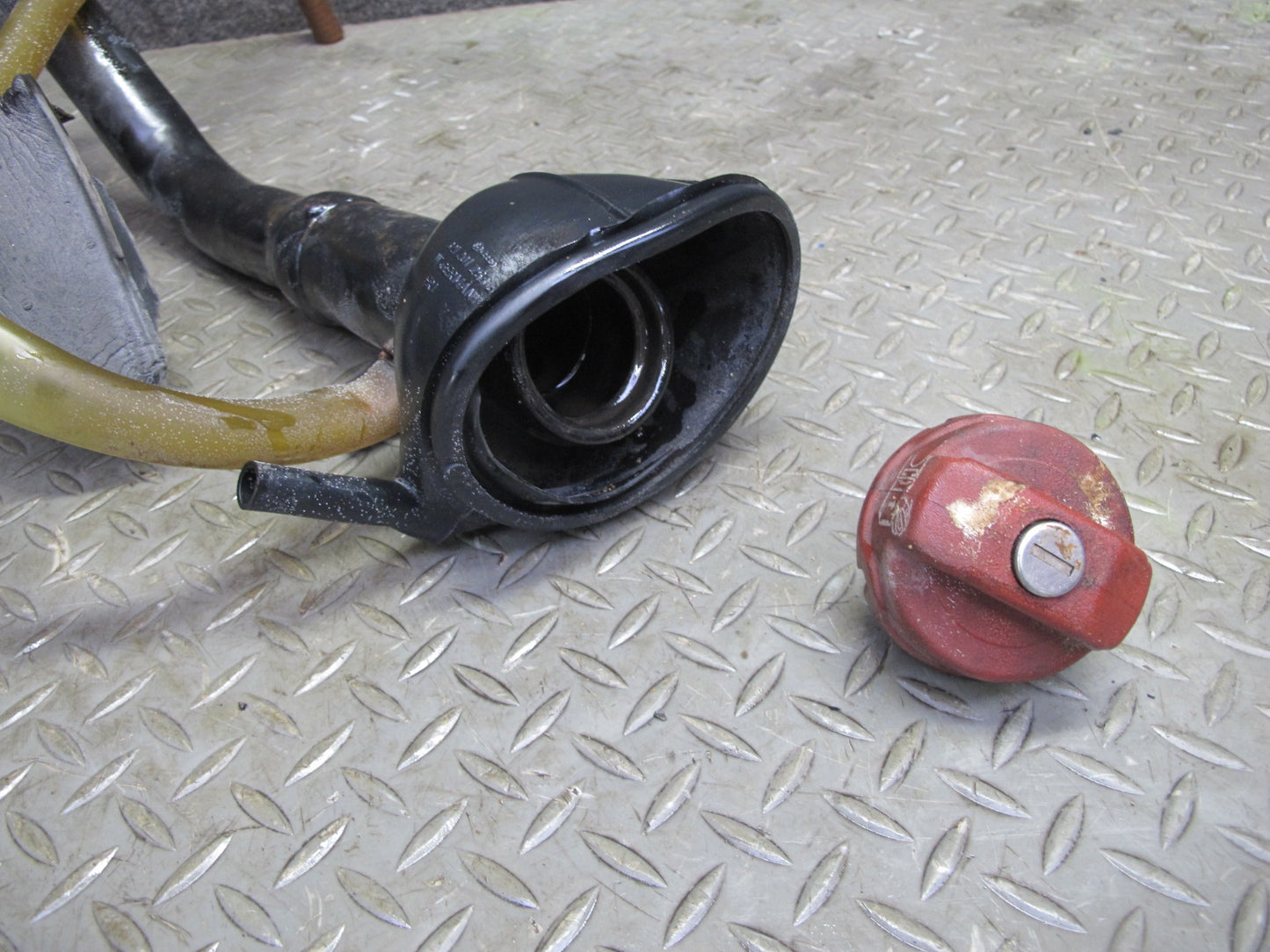 86-88 VW Scirocco MK2 Fuel Line Gas Tank Filler Neck w Cap & Vent Pipe Set OEM