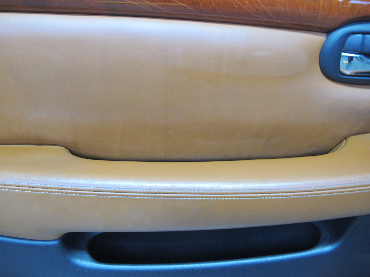 02-10 Lexus SC430 UZZ40L Left Door Interior Trim Cover Panel Black Saddle OEM