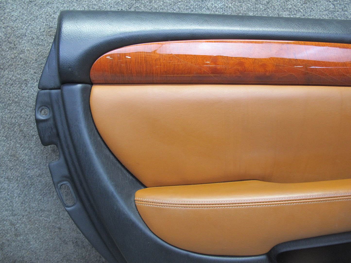 02-10 Lexus SC430 UZZ40L Left Door Interior Trim Cover Panel Black Saddle OEM
