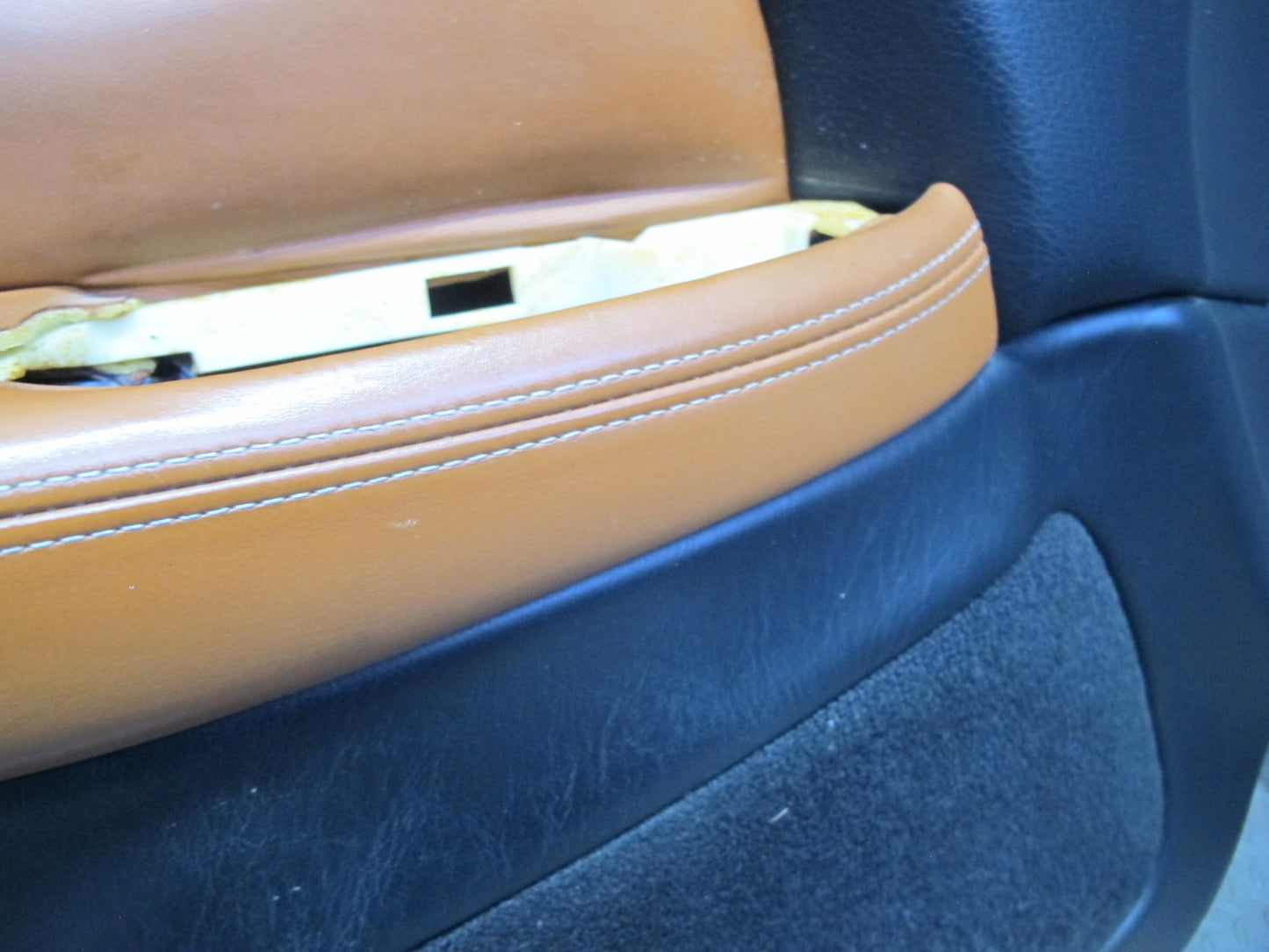 02-10 Lexus SC430 UZZ40L Left Door Interior Trim Cover Panel Black Saddle OEM