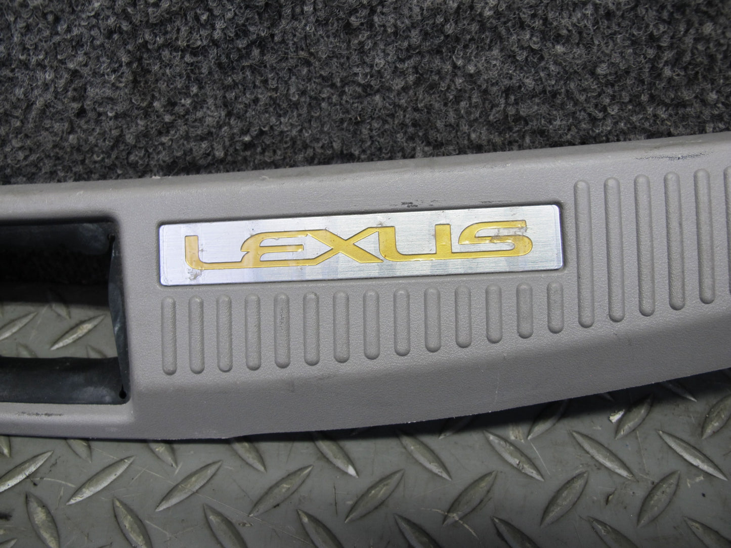 02-10 Lexus SC430 UZZ40L Rear Trunk Floor Finish Sill Scuff Plate Trim Panel OEM
