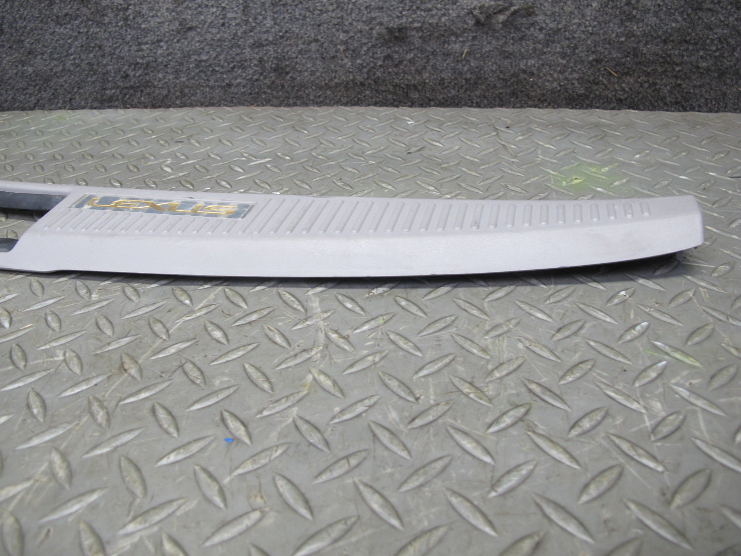 02-10 Lexus SC430 UZZ40L Rear Trunk Floor Finish Sill Scuff Plate Trim Panel OEM
