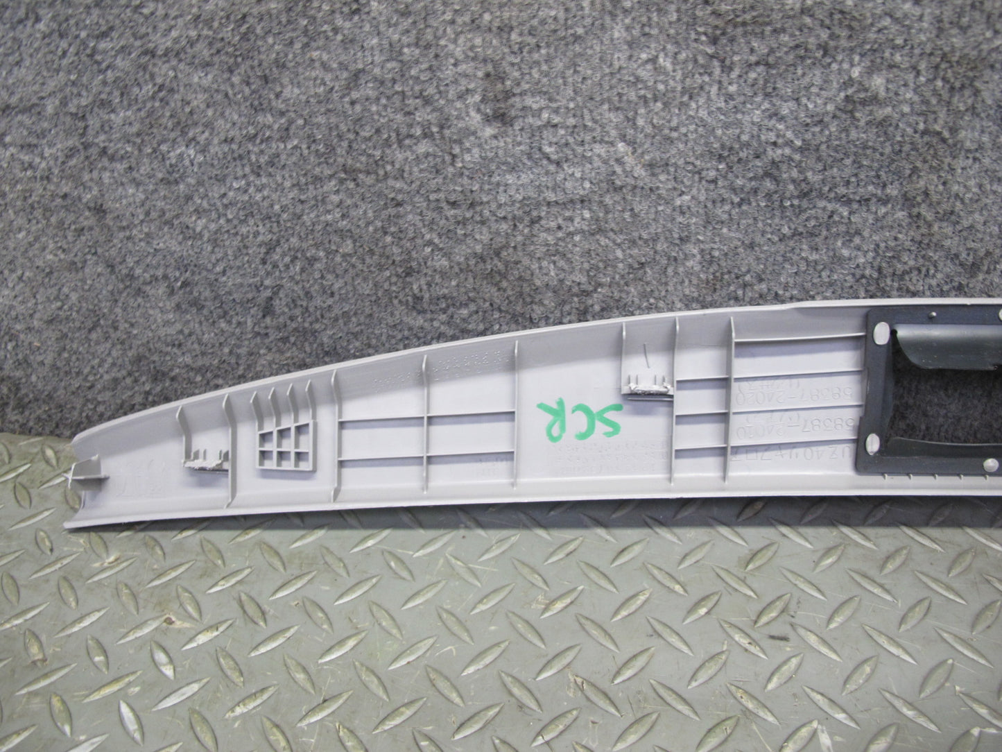 02-10 Lexus SC430 UZZ40L Rear Trunk Floor Finish Sill Scuff Plate Trim Panel OEM