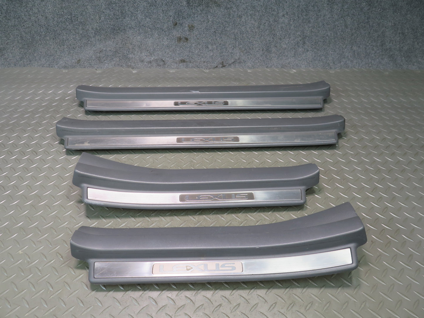 01-06 Lexus LS430 Set of 4 Front & Rear Door Scuff Sill Plate Trim Panel OEM