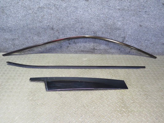 11-17 BMW F25 X3 Front Left Door Window Exterior Trim Molding Panel Set OEM