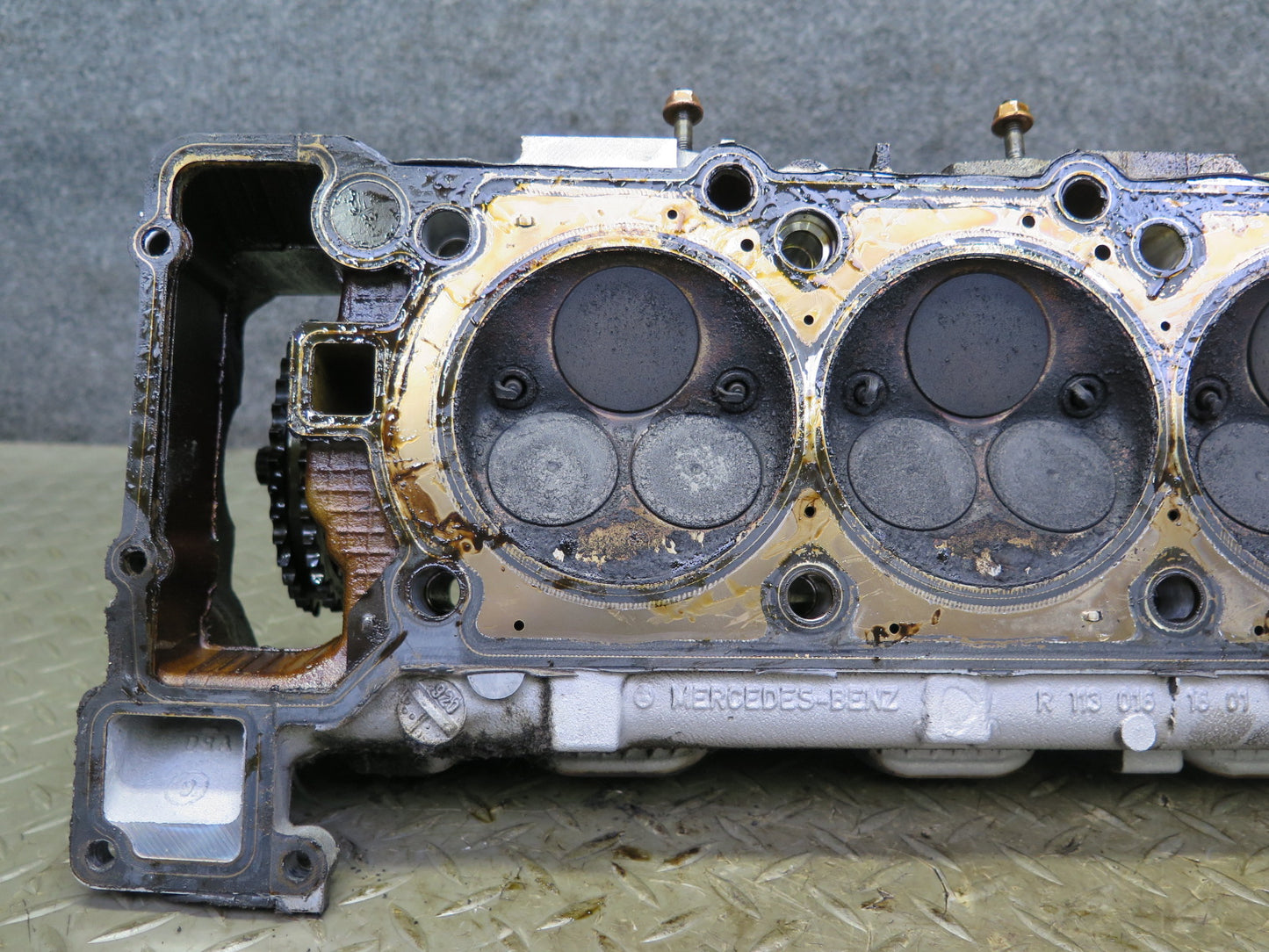 99-02 Mercedes R129 SL500 5.0L 113.961 Engine Left Cylinder Head w Camshaft OEM