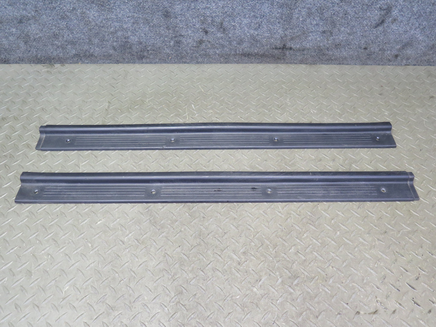 84-89 Nissan Z31 300ZX 2+0 Left & Right Door Scuff Sill Plate Trim Panel Set OEM