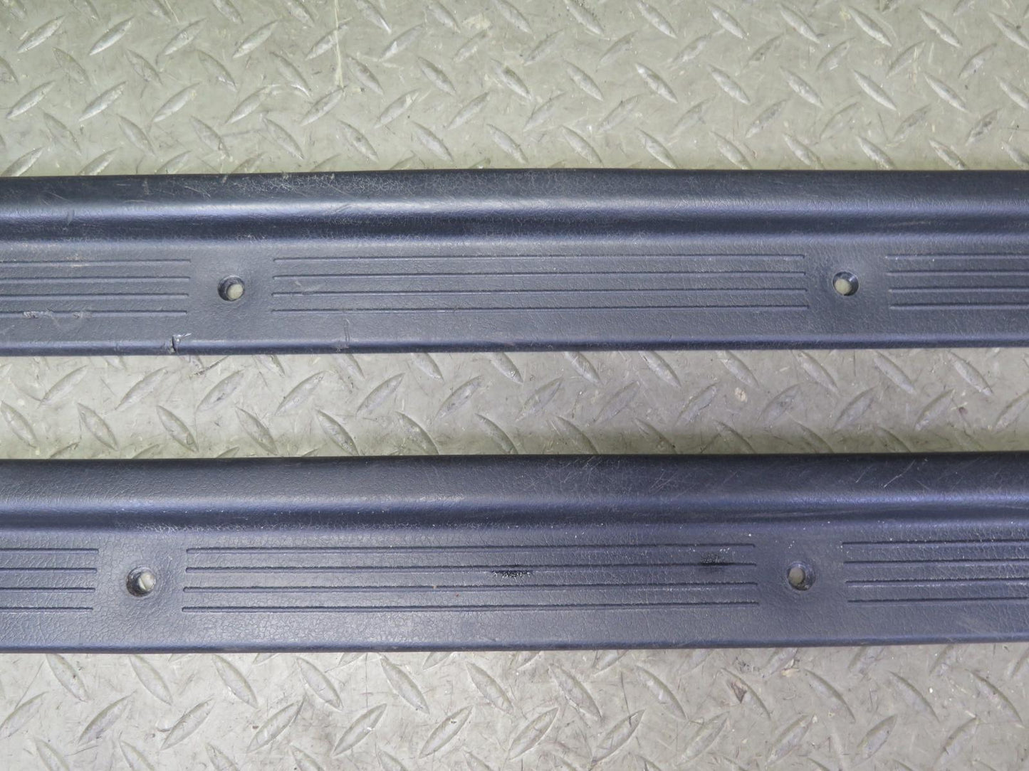 84-89 Nissan Z31 300ZX 2+0 Left & Right Door Scuff Sill Plate Trim Panel Set OEM