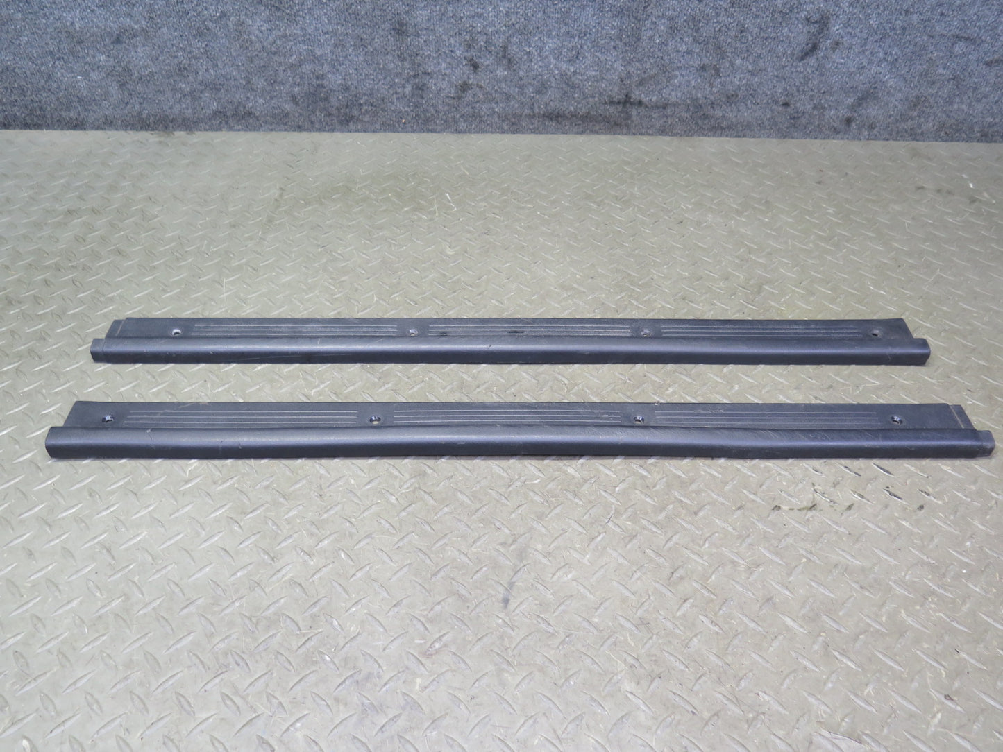 84-89 Nissan Z31 300ZX 2+0 Left & Right Door Scuff Sill Plate Trim Panel Set OEM