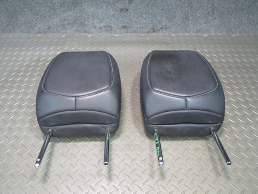 10-19 Nissan 370Z Z34 Conv Front Left & Right Leather Headrest Black Set OEM