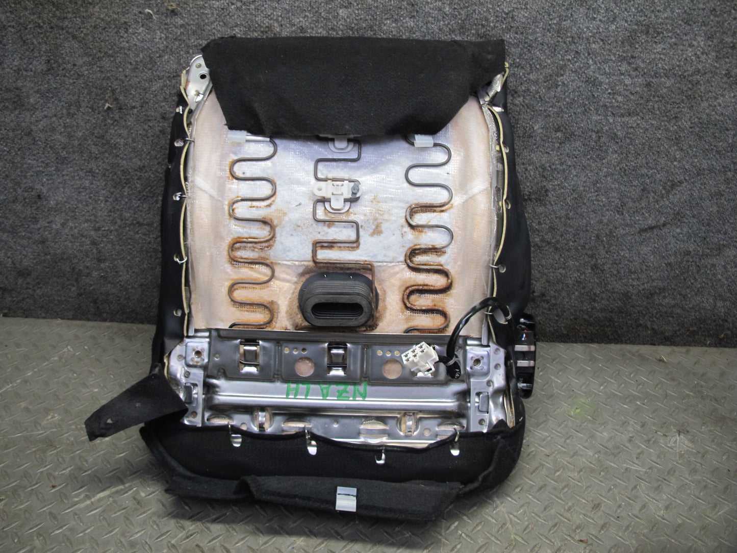 11-19 Nissan Z34 370Z Convert Front Left Seat Lower Leather Cushion Black OEM