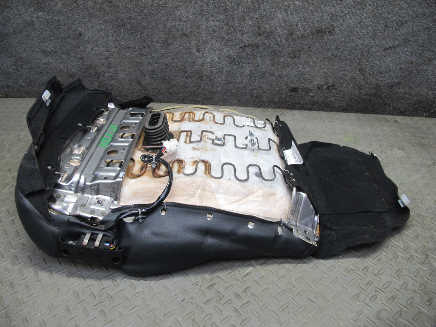 11-19 Nissan Z34 370Z Convert Front Left Seat Lower Leather Cushion Black OEM