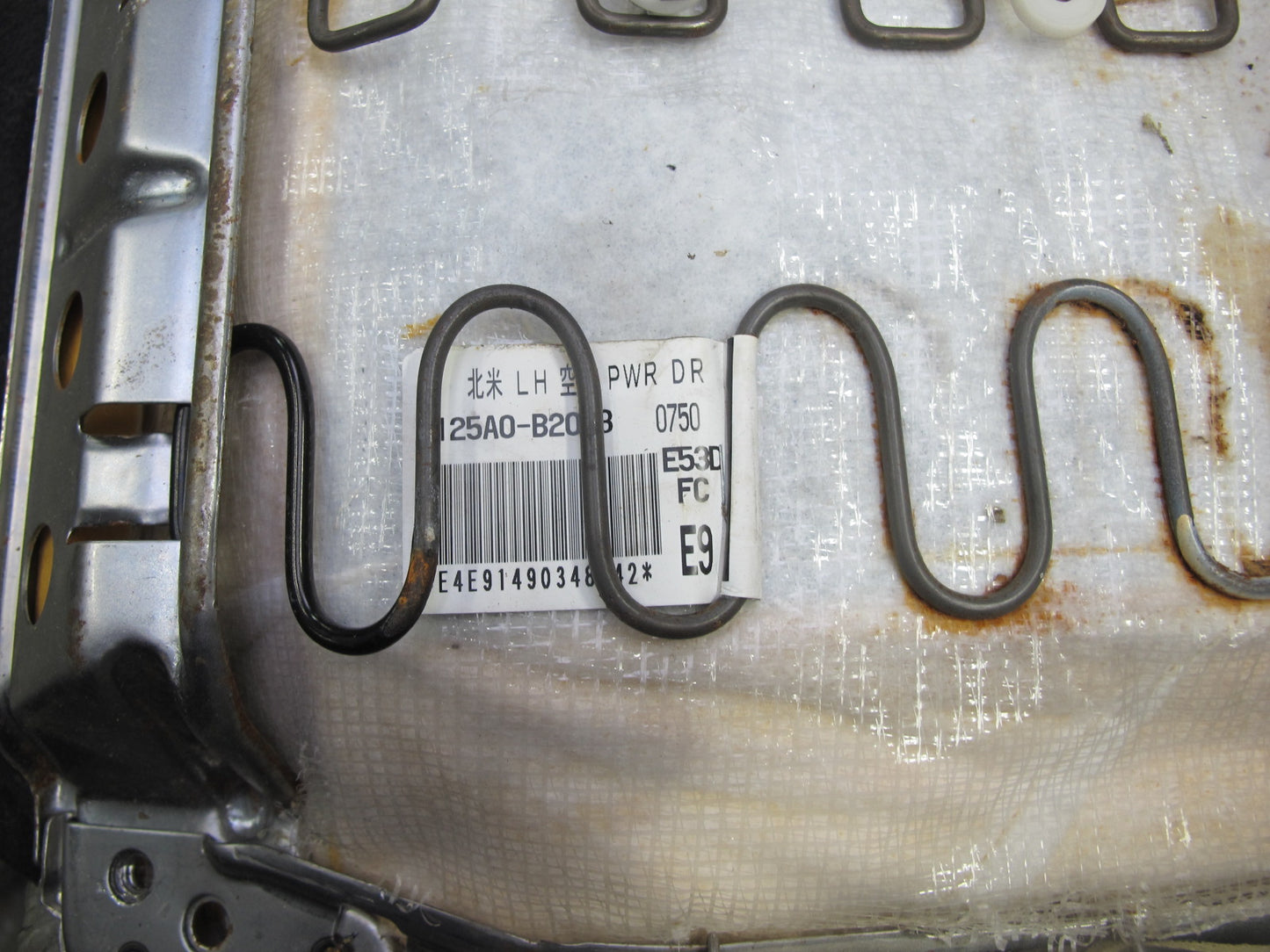 11-19 Nissan Z34 370Z Convert Front Left Seat Lower Leather Cushion Black OEM