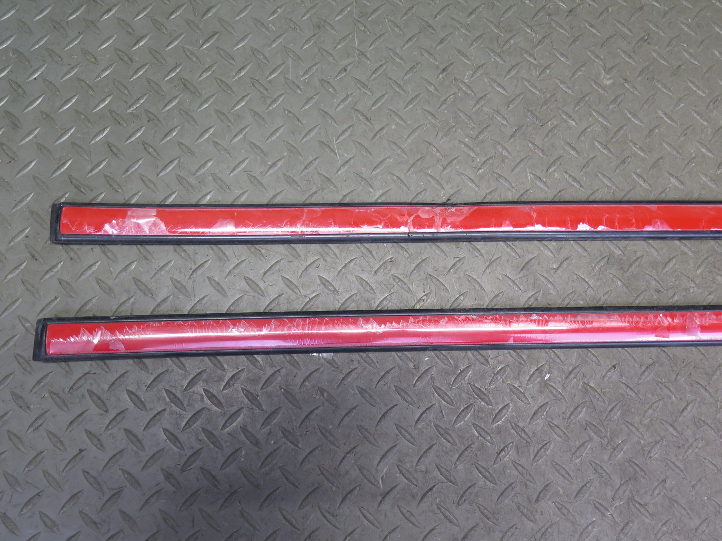 1986 Nissan 300ZX Z31 2+0 Set of 6 Left Right Door Fender Molding Trim RED OEM