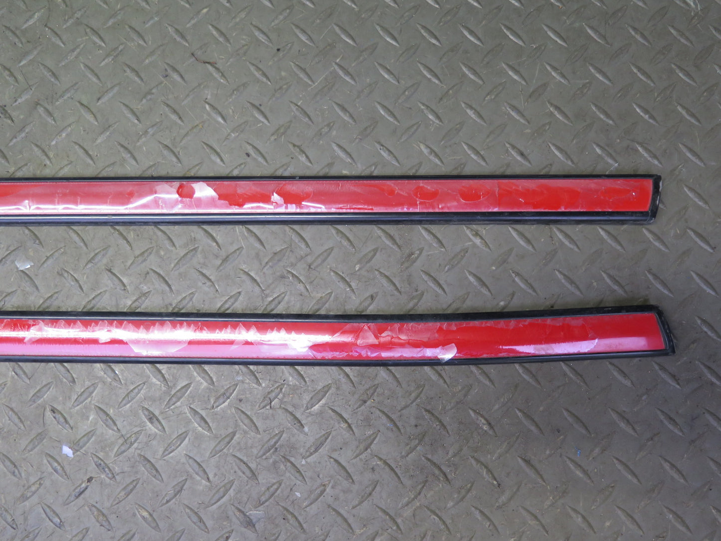 1986 Nissan 300ZX Z31 2+0 Set of 6 Left Right Door Fender Molding Trim RED OEM