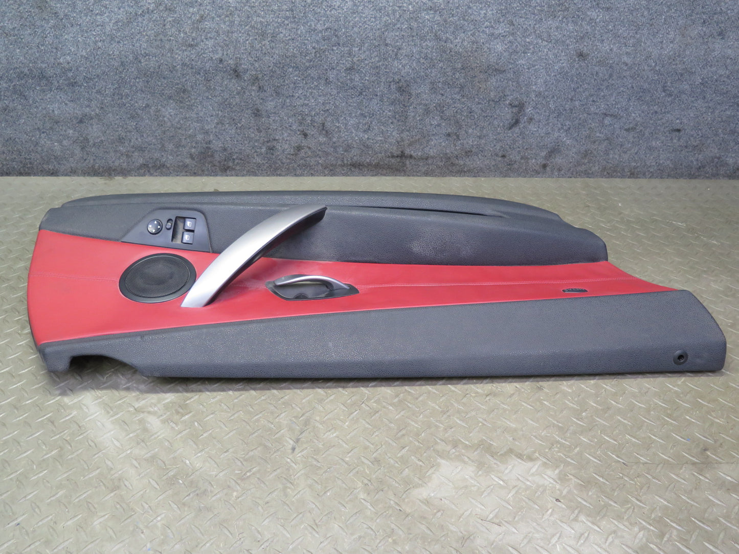 06-08 BMW E85 Z4 Set of 2 Left & Right Door Interior Trim Panel Black & RED OEM