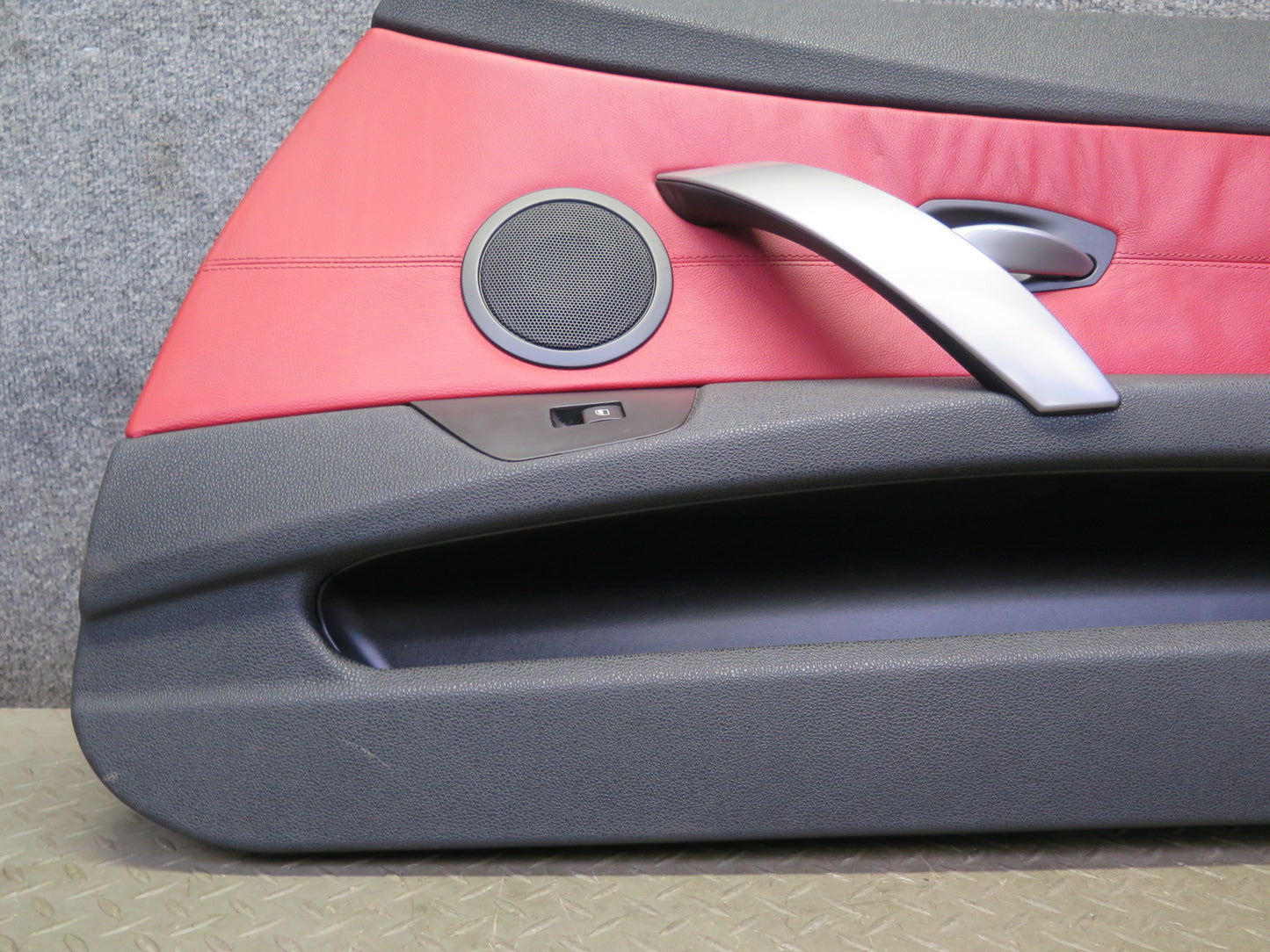 06-08 BMW E85 Z4 Set of 2 Left & Right Door Interior Trim Panel Black & RED OEM