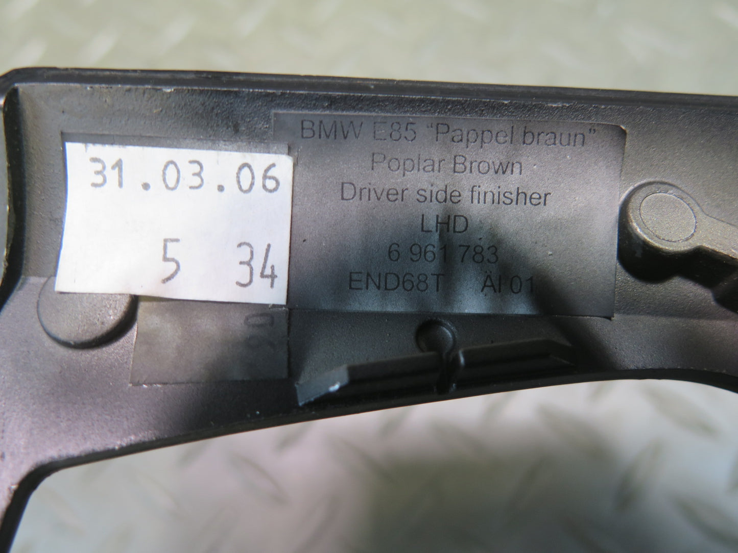 06-08 BMW E86 E85 Z4 Dash Front Left Air Vent Wood Trim Bezel Panel
