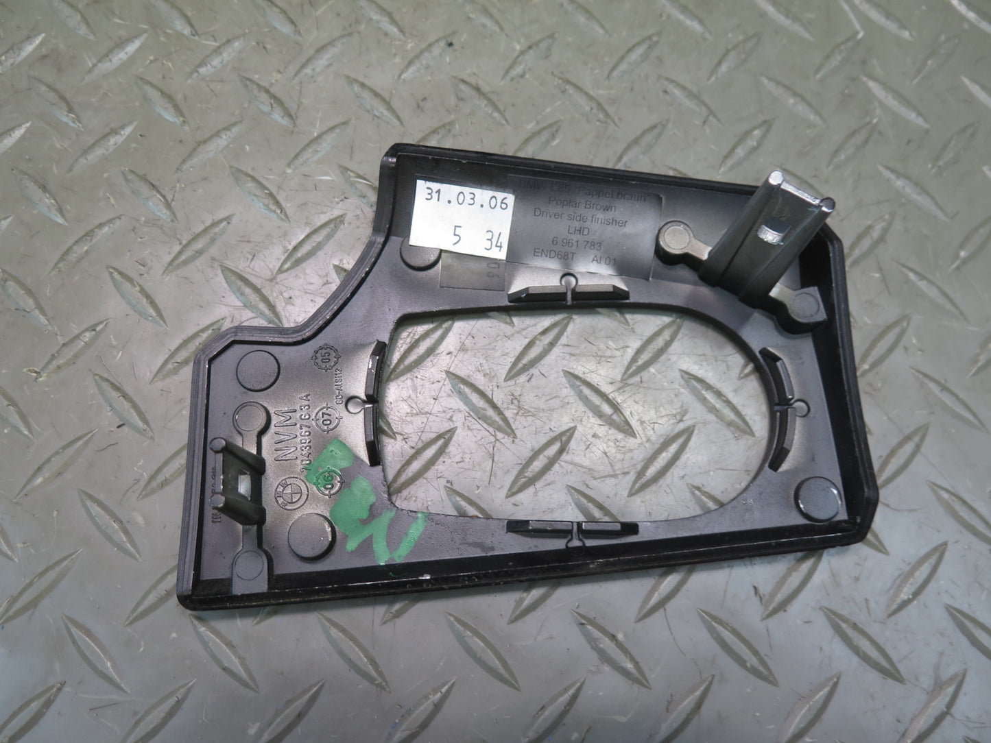 06-08 BMW E86 E85 Z4 Dash Front Left Air Vent Wood Trim Bezel Panel