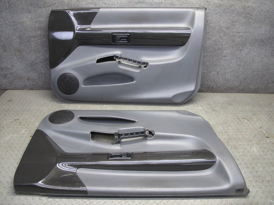 99-01 Isuzu Vehicross Set of 2 Left & Right Interior Door Panel Black Gray OEM