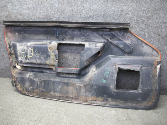 84-89 Chevrolet Corvette C4 Coupe Right Door Interior Trim Cover Panel Black OEM