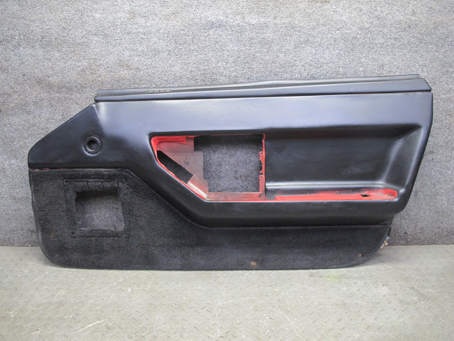 84-89 Chevrolet Corvette C4 Coupe Right Door Interior Trim Cover Panel Black OEM