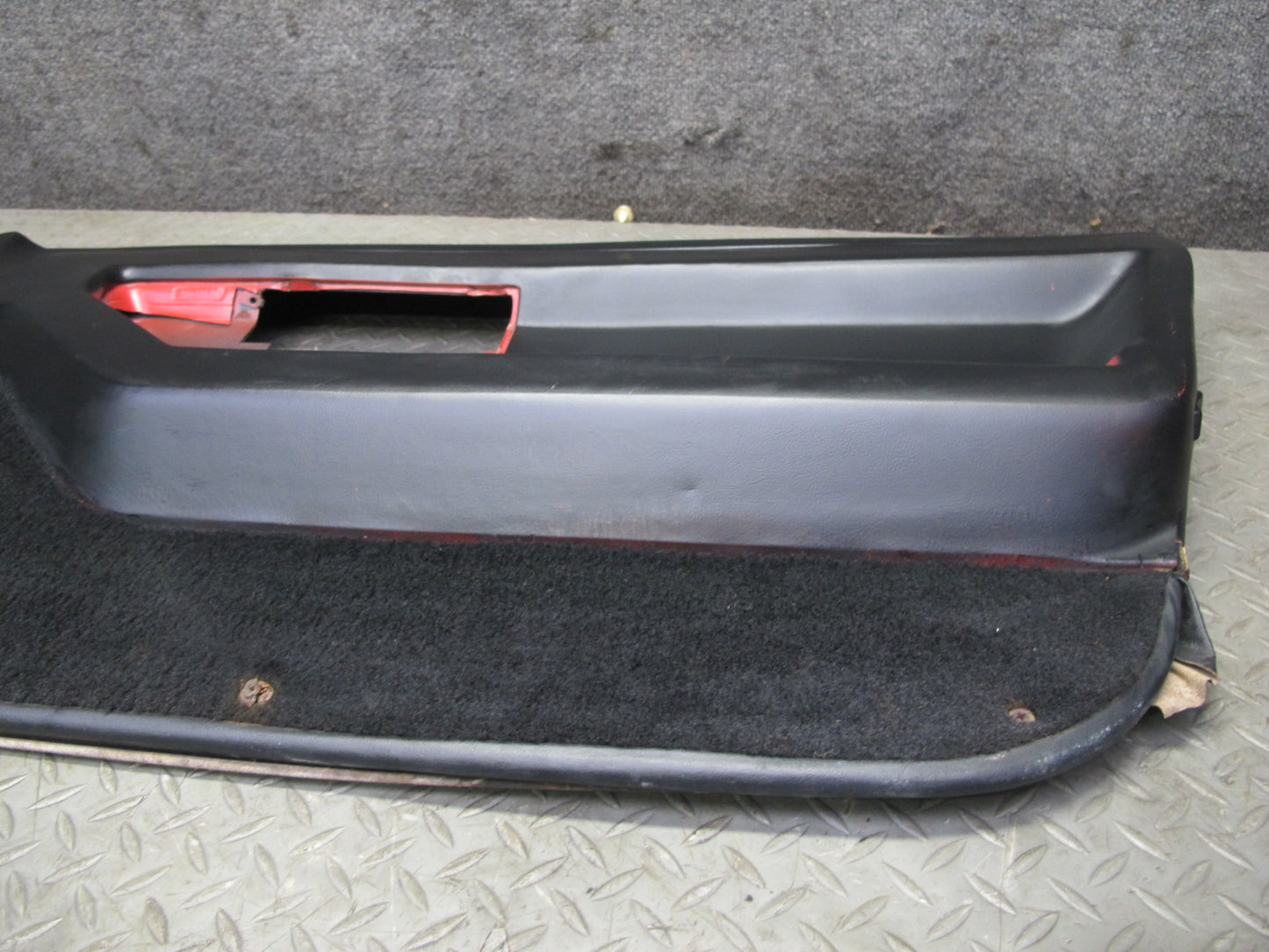 84-89 Chevrolet Corvette C4 Coupe Right Door Interior Trim Cover Panel Black OEM