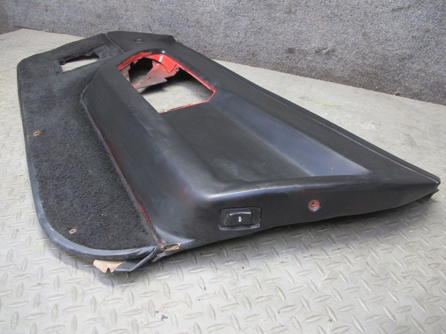 84-89 Chevrolet Corvette C4 Coupe Right Door Interior Trim Cover Panel Black OEM
