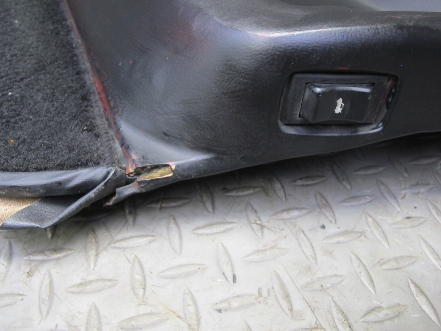 84-89 Chevrolet Corvette C4 Coupe Right Door Interior Trim Cover Panel Black OEM