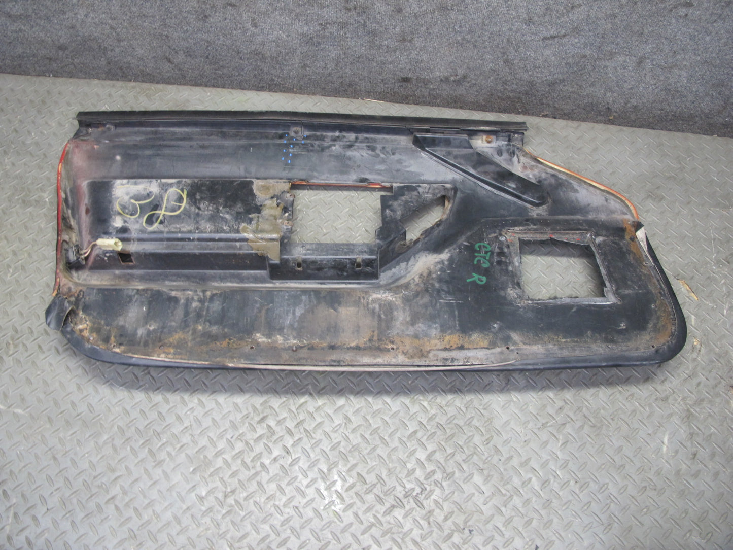 84-89 Chevrolet Corvette C4 Coupe Right Door Interior Trim Cover Panel Black OEM