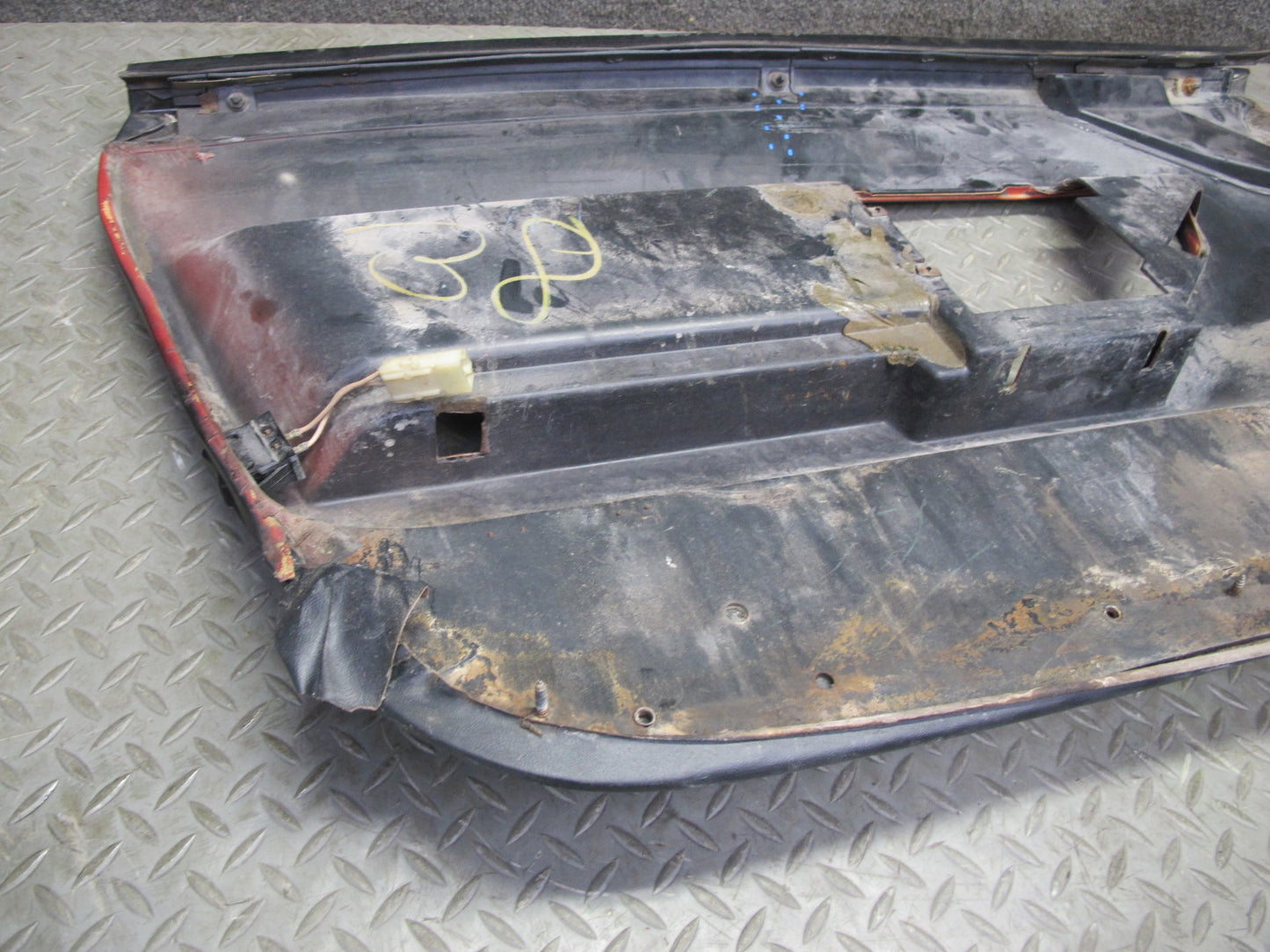 84-89 Chevrolet Corvette C4 Coupe Right Door Interior Trim Cover Panel Black OEM