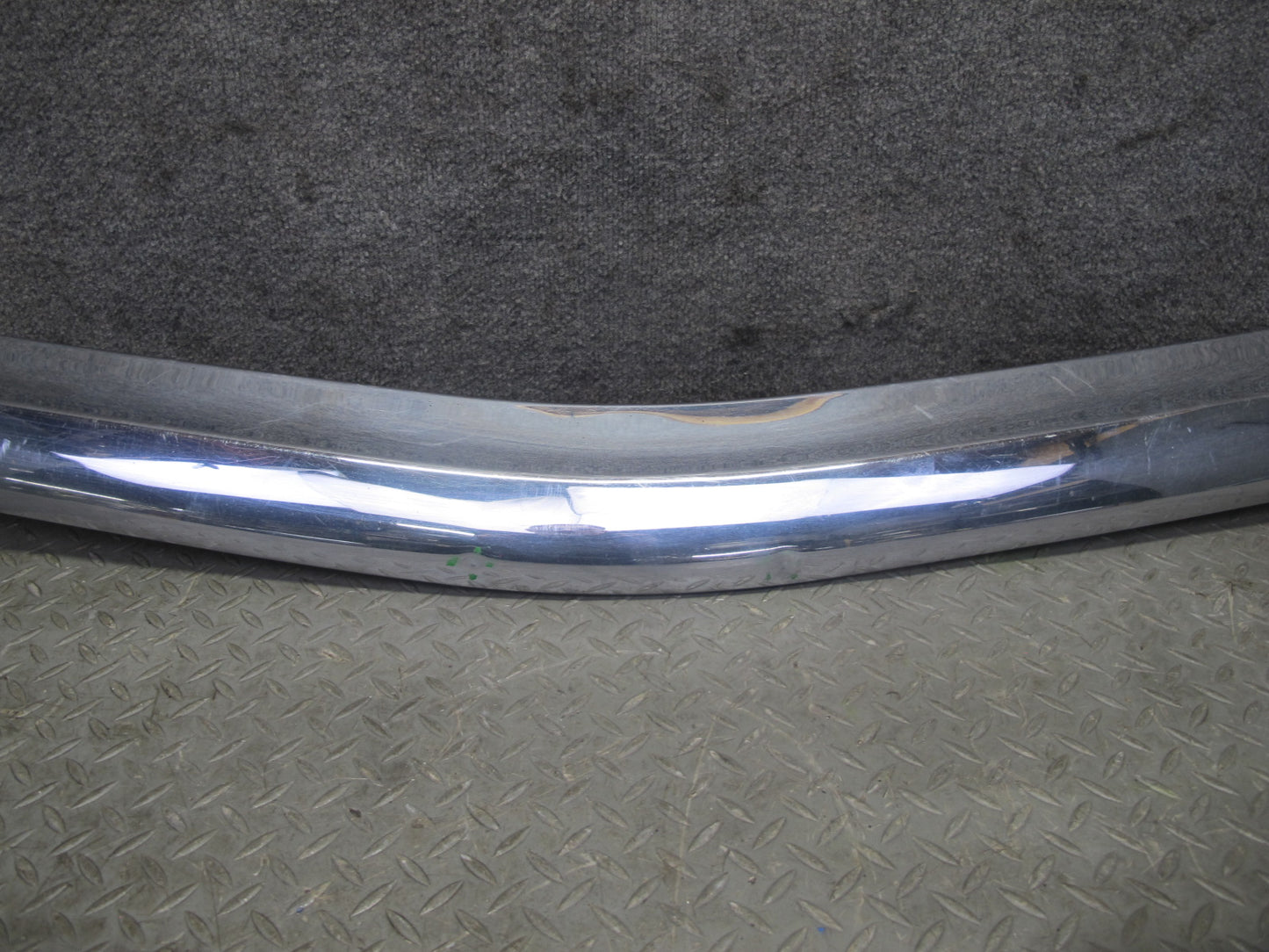 73-89 Mercedes R107 Front Bumper Upper Chrome Molding Trim Cover Panel OEM