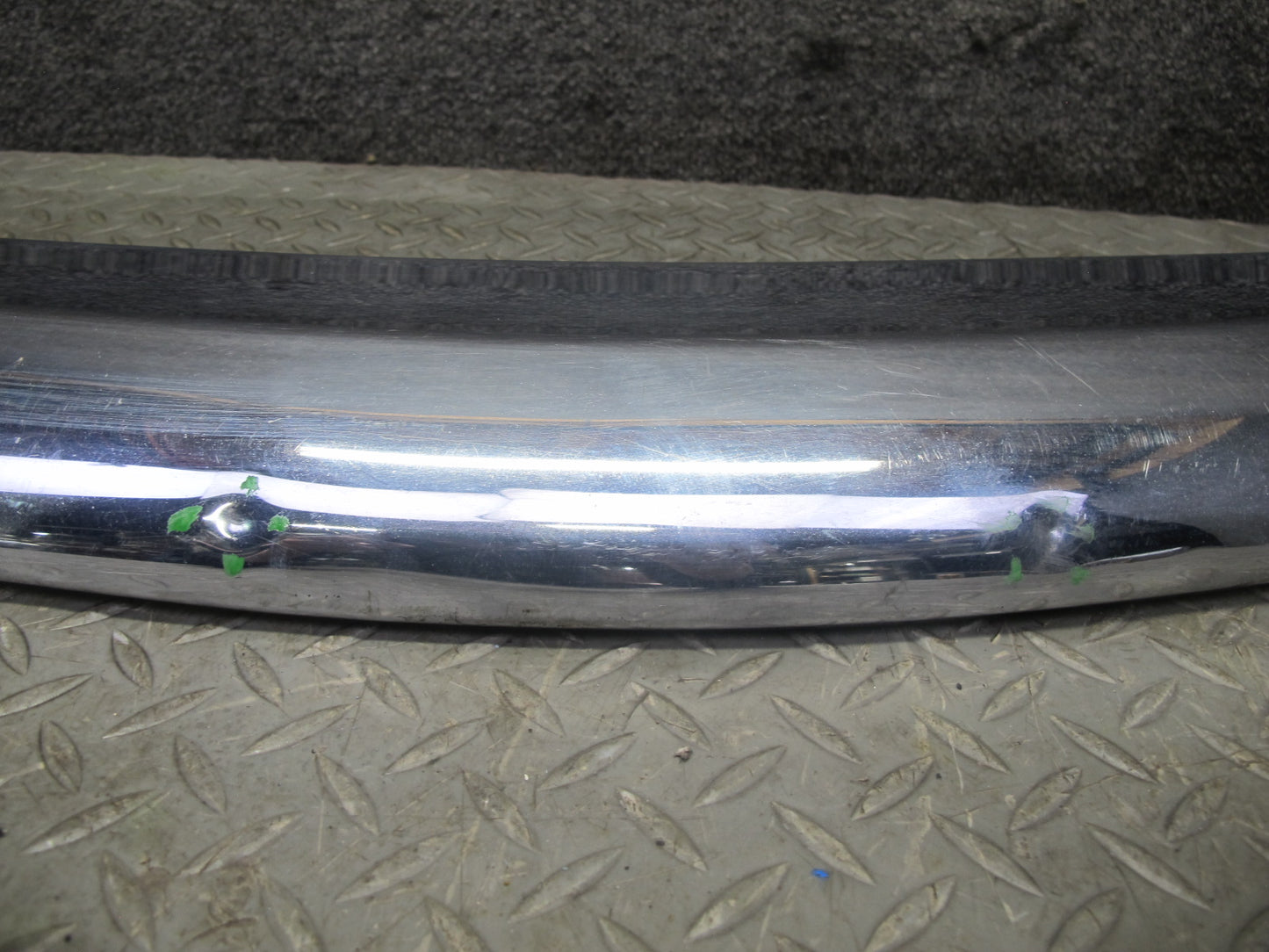 73-89 Mercedes R107 Front Bumper Upper Chrome Molding Trim Cover Panel OEM