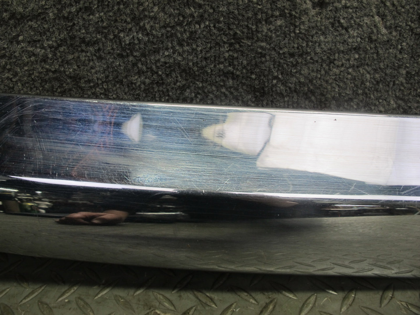 73-89 Mercedes R107 Front Bumper Upper Chrome Molding Trim Cover Panel OEM