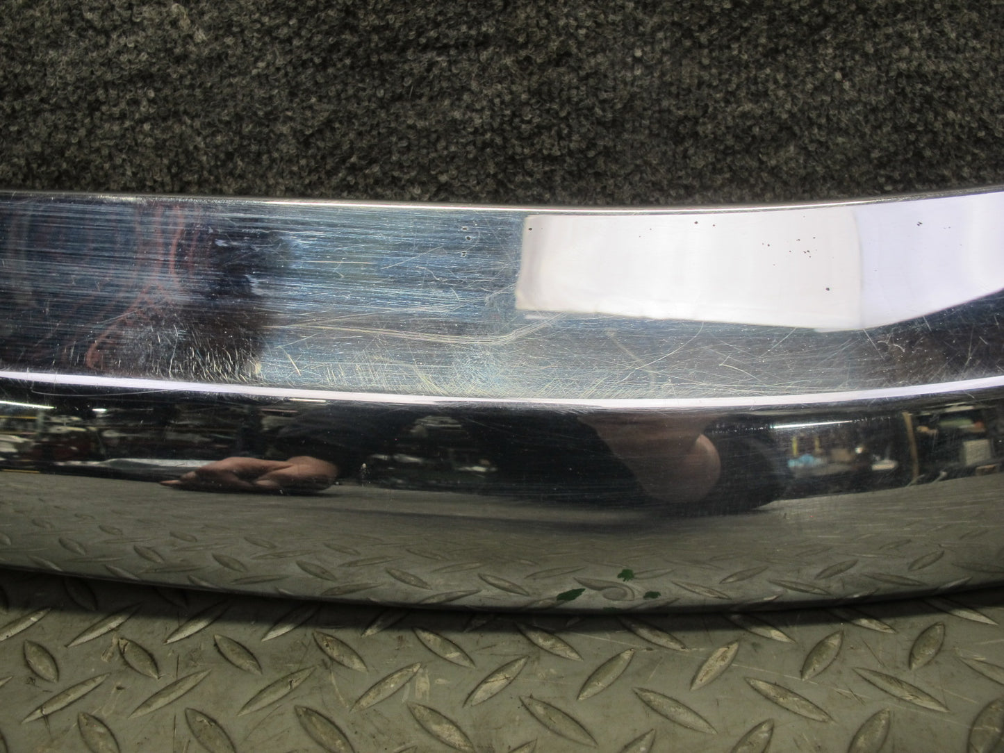 73-89 Mercedes R107 Front Bumper Upper Chrome Molding Trim Cover Panel OEM