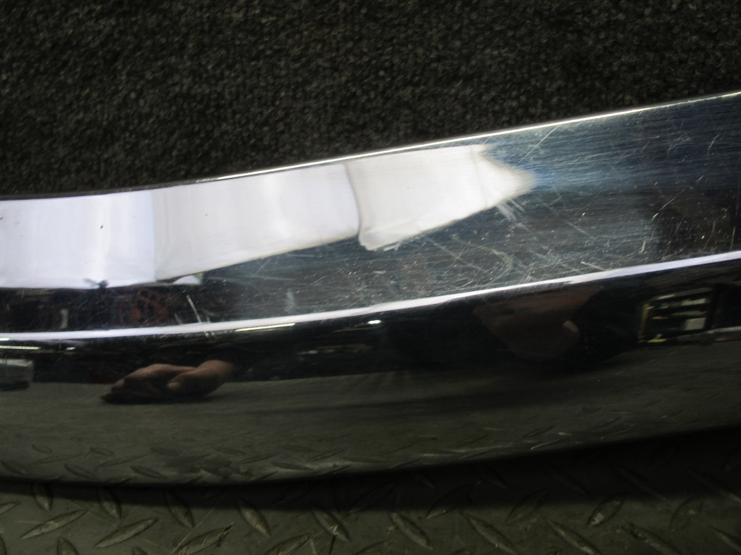 73-89 Mercedes R107 Front Bumper Upper Chrome Molding Trim Cover Panel OEM