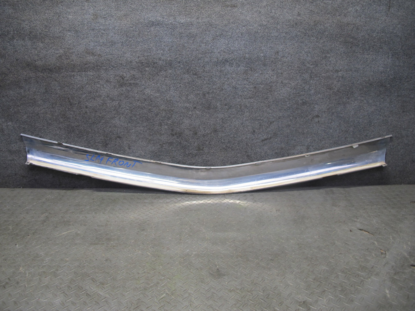 73-89 Mercedes R107 Front Bumper Upper Chrome Molding Trim Cover Panel OEM
