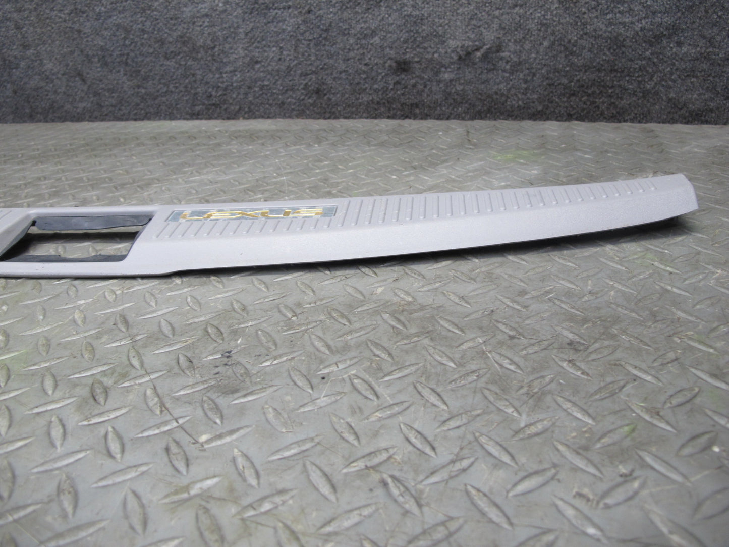 02-10 Lexus SC430 UZZ40L Rear Trunk Floor Finish Sill Scuff Plate Trim Panel OEM