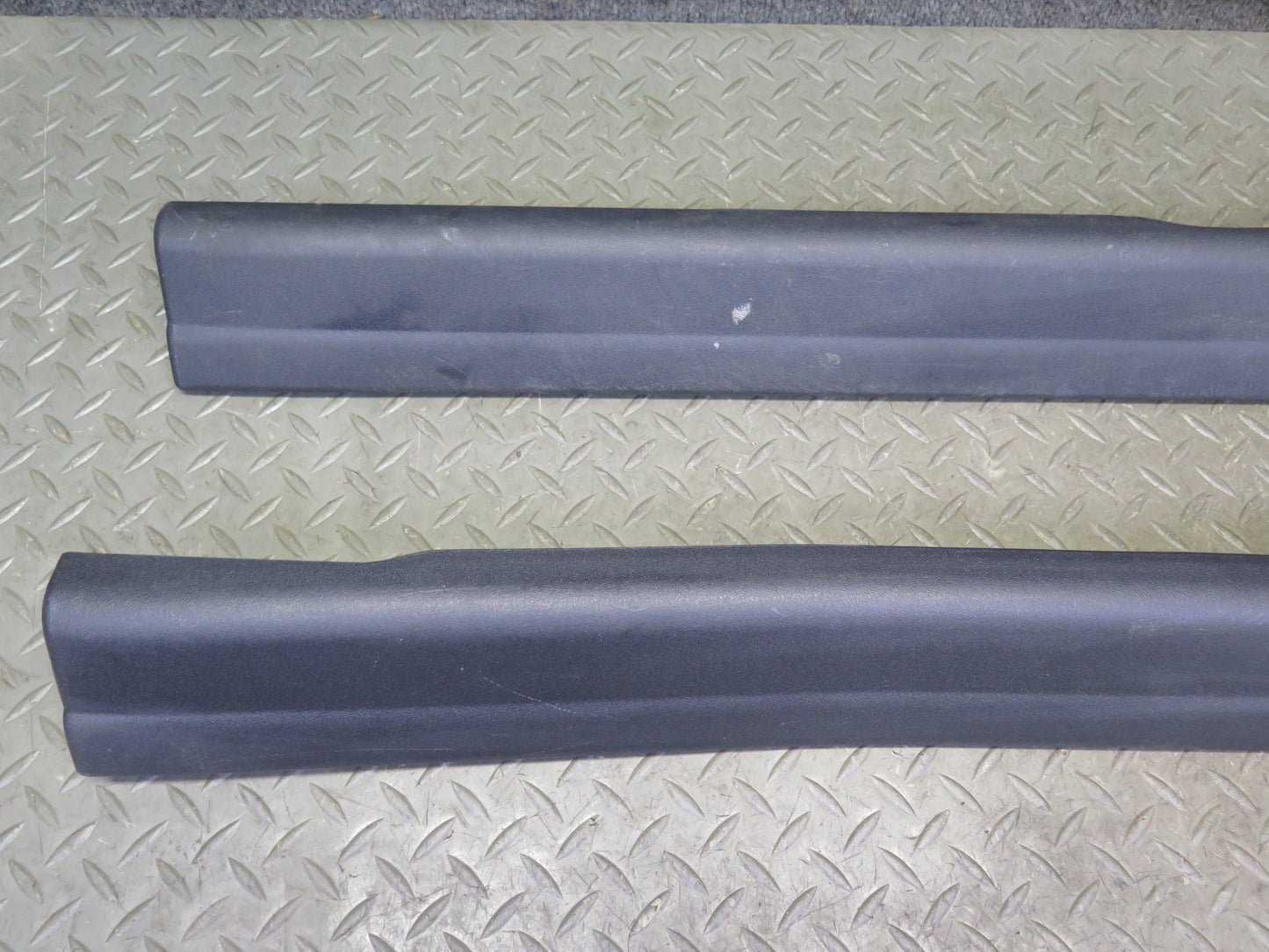 04-11 Mazda RX8 Set of 2 Left & Right Door Inner Sill Scuff Plate Trim Black OEM